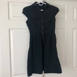 Martin + Osa Flattering Black Button Dress sz 0